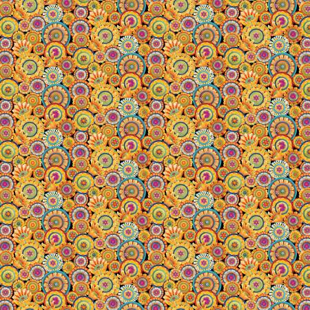Fabric: Something to Crow About - Sunshine Gold/Multi     #16082B-33