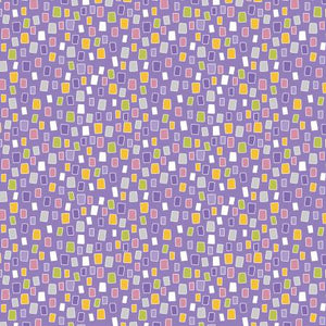 Fabric Flannel ,Chalk Baby Flannel  Playful Shapes Purple Flannel # 16334FB-66