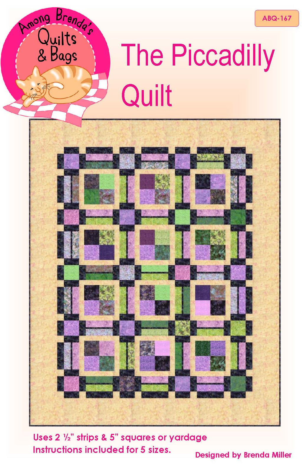 Pattern, Piccadilly Quilt, multi-sized ABQ-167