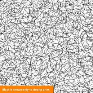 Fabric, 118" Wide Back, Simplicity Scribbles White on White # 175931