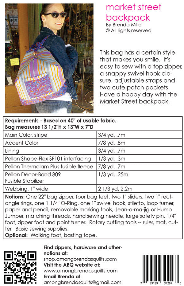 Pattern, ABQ, Market Street Backpack, ABQ-191