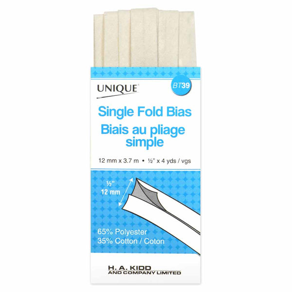 Single Fold Bias Tape, Assorted Colors 15mm x 2.75m