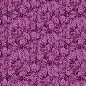 Fabric, Purple Textured Roses Daphne 21231303-02