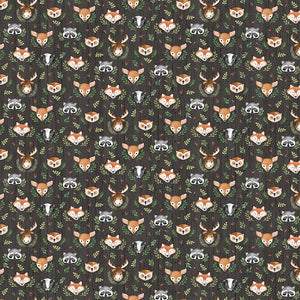 Fabric, Woodland Adventures Animal Heads 25266-96
