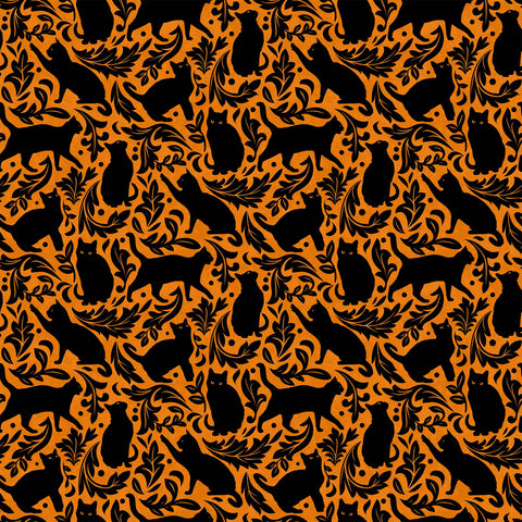 Fabric, Hallow's Eve, Orange Black, 27088-54