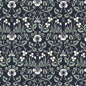 Fabric,  William Morris, Nature's Garden, Organic Eyebright 2988C-02