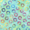 Fabric, Spearmint Petal Wheels Batik 3644Q-X