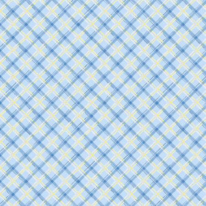 Fabric, Gnome-Grown, Blue Plaid # 39877-451