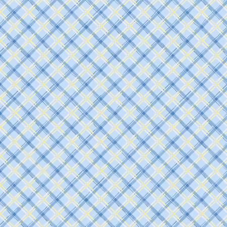 Fabric, Gnome-Grown, Blue Plaid # 39877-451