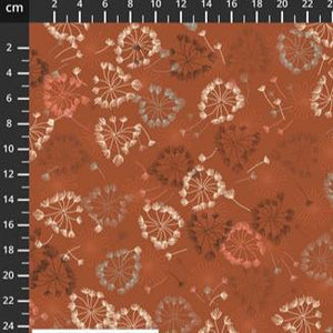 Fabric, Knit, Avalana Jersey Floral Brown, 419-1064