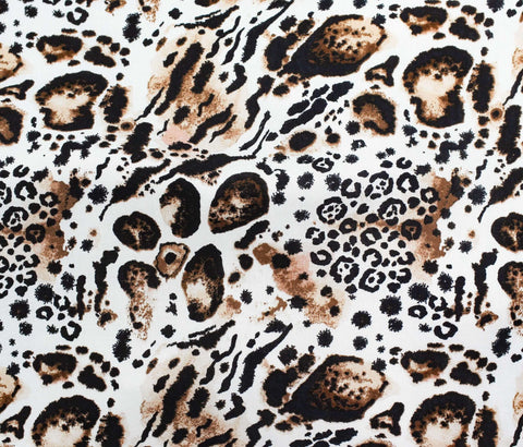 Sofia Rayon Print, Rayon Sand/Brown, Leopard 42274-02