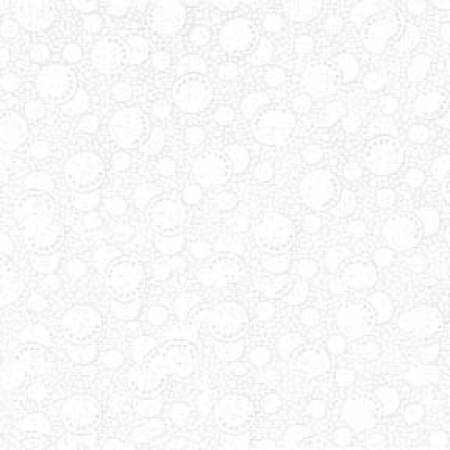Fabric, White/White Bubbles 47748-WW