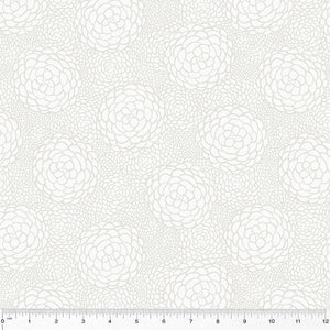 Fabric Batik, ABC's In Bloom White 53691-1