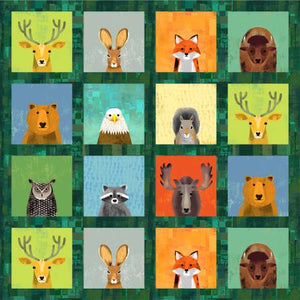 Fabric, Wild North, Forest Wildlife Portraits # 53933D-1