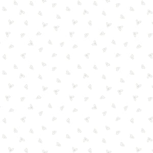 Fabric, White on White Pixie Holly, 54616-1