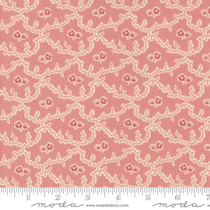 Fabric, Lydia's Lace by Betsy Chutchtan, Crimson, 531686-11