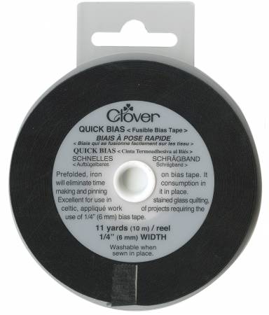 Fusible Quick Bias Black 1/4in x 11yds 700CV-BLK