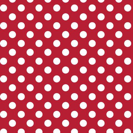 Fabric, Kimberbell Basic Dots Red 8216M-R