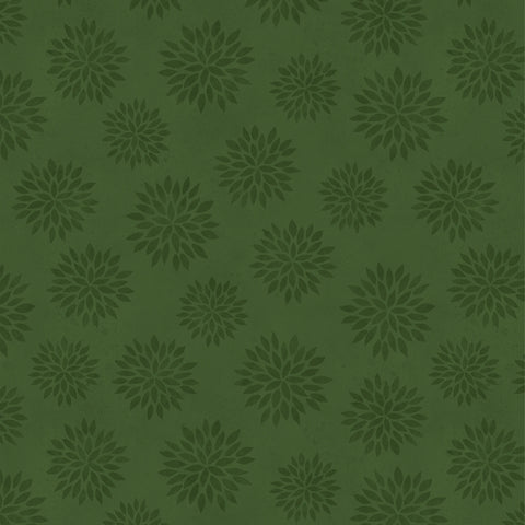 Fabric: Sunflower Splendor - Green Tonal Flowers     83333-77