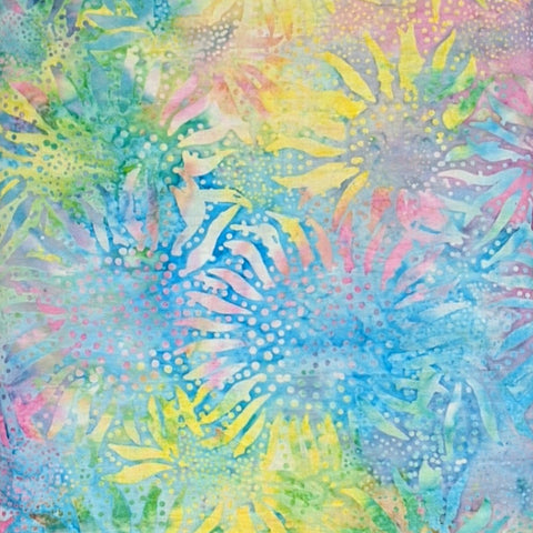 Fabric, Bali Sunflower Batik, Pastel   884H-135