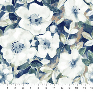 Fabric, Natural Essence Rayon Blue Multi Floral R90908-42