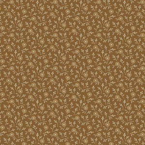 Fabric, Countryside by Kaye England Collection, Brown Small Floral Toss 98752-212