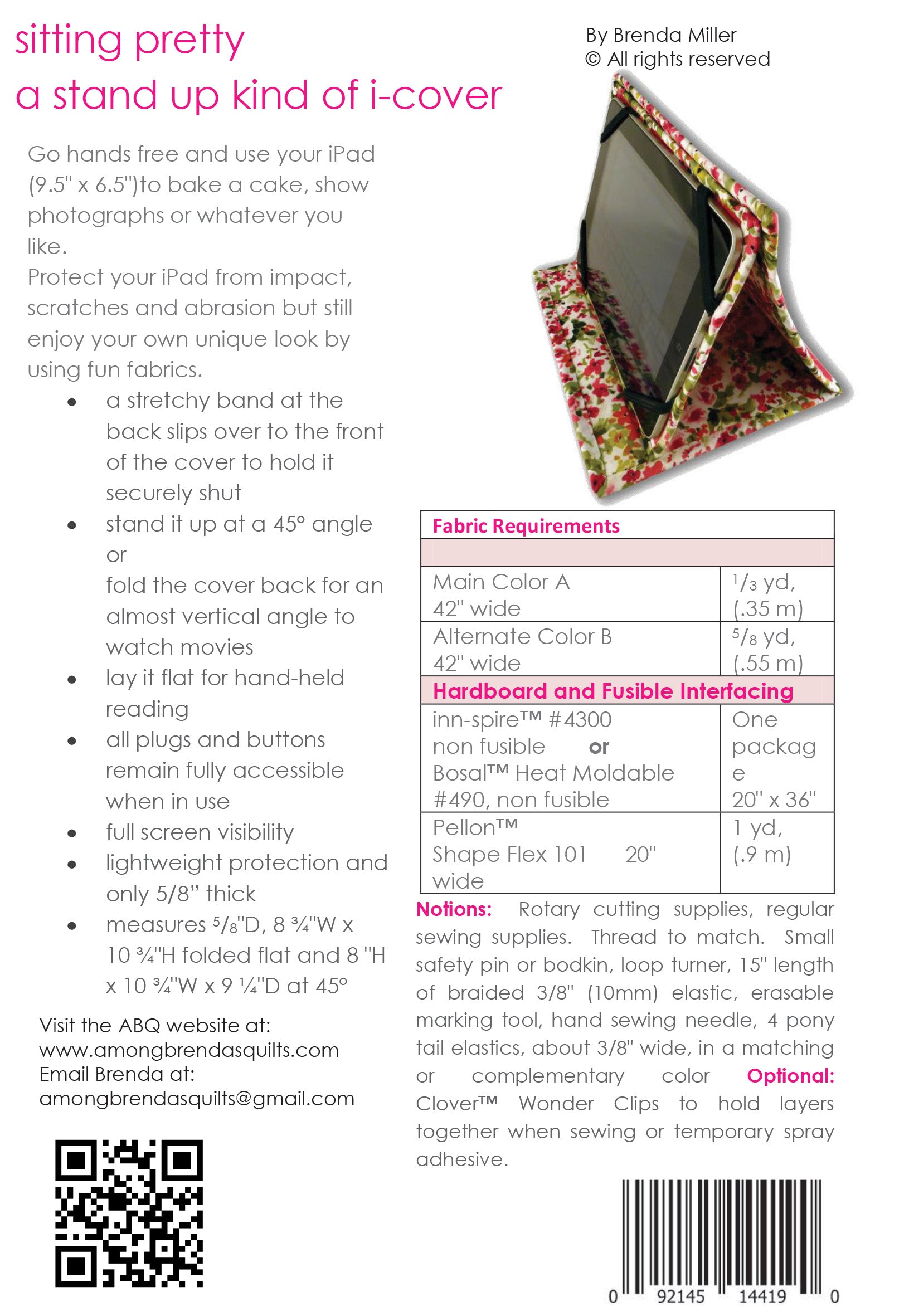 Pattern, Sitting Pretty, an iReader stand ABQ-165