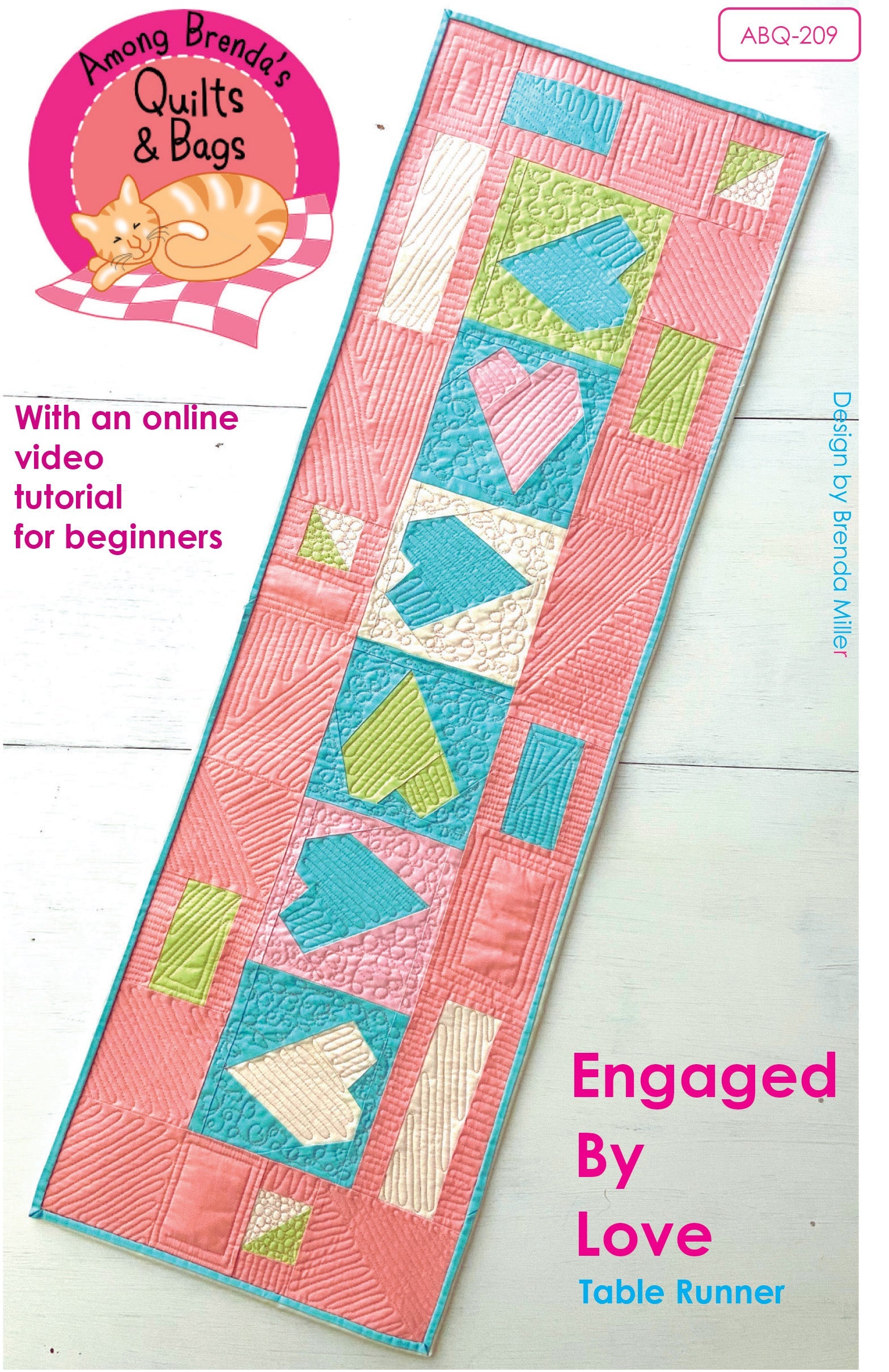 Pattern, Engaged By Love Table Runner ABQ-209