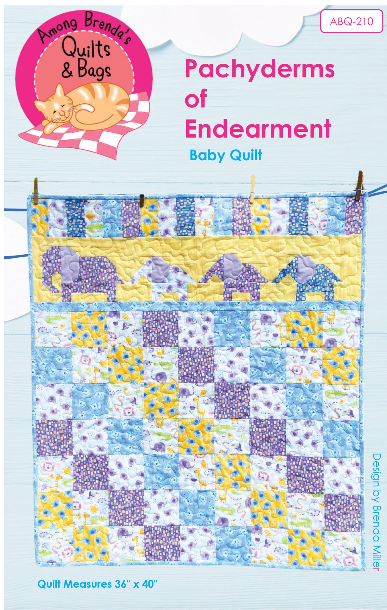 Pattern, ABQ, Pachyderms of Endearment Baby Quilt