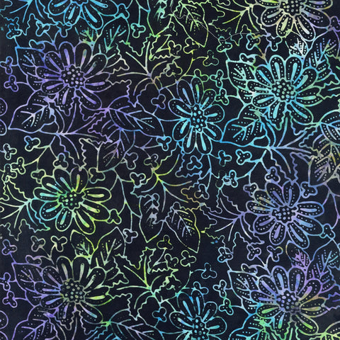 Fabric Batik, Enchanted Floral And Dots, B2518