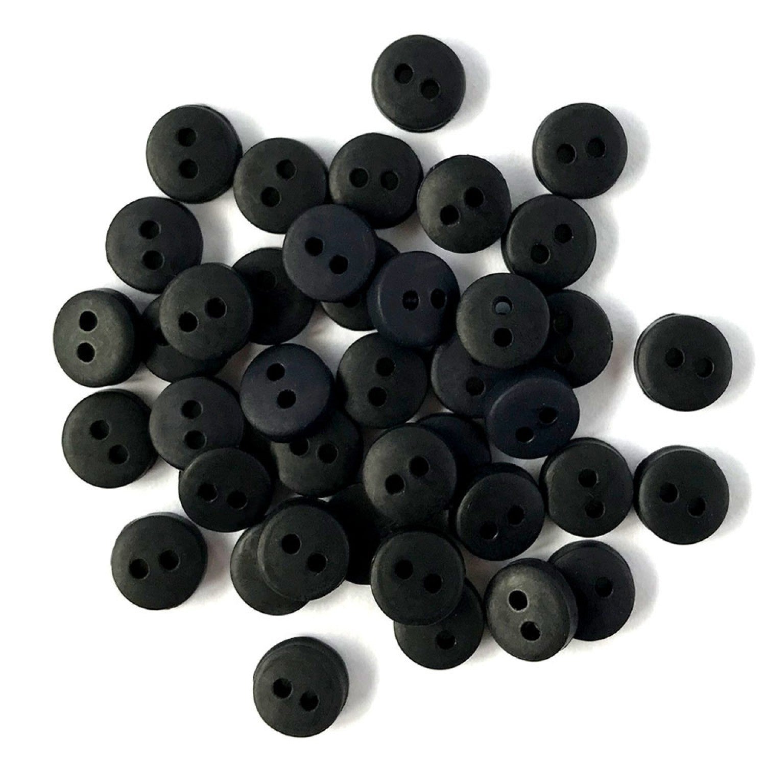 Buttons, Tiny Round Black Button 1/4 inch BG1553