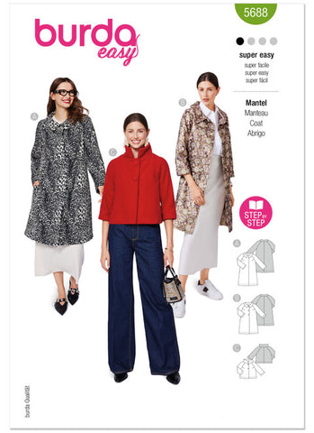 Pattern, Burda, 5688, Misses' Coats & Jackets