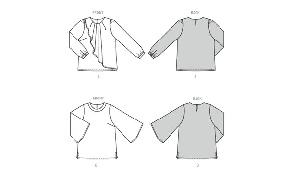 Pattern, Burda, 5692 Misses' Blouse and Shirt