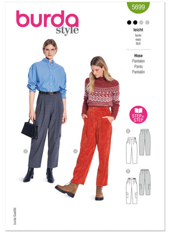 Pattern, Burda, 5699 Misses' Trousers
