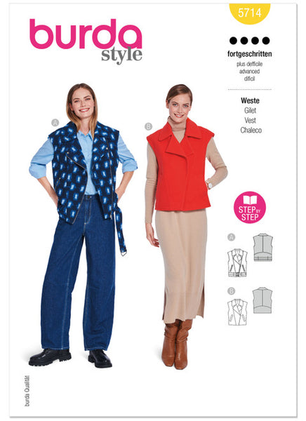 Pattern, Burda, 5714 Misses' Vests