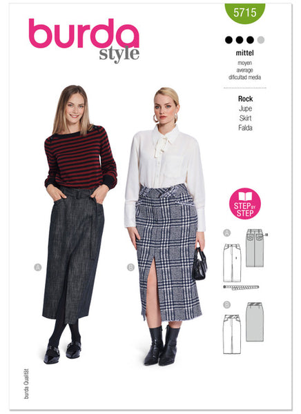 Pattern, Burda, 5715 Misses' Skirts