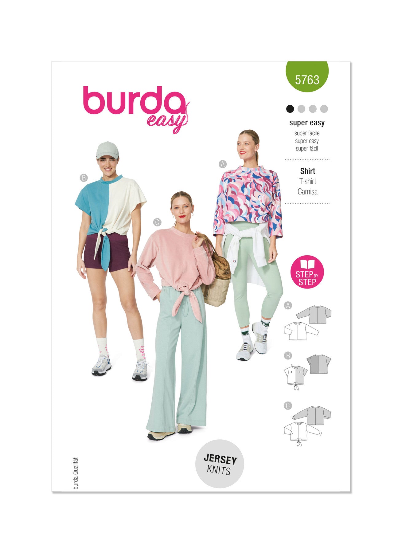 Burda, 5764, Misses T-Shirts