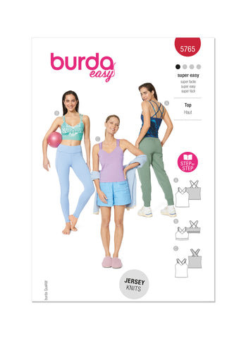 Burda, 5765, Misses Tops