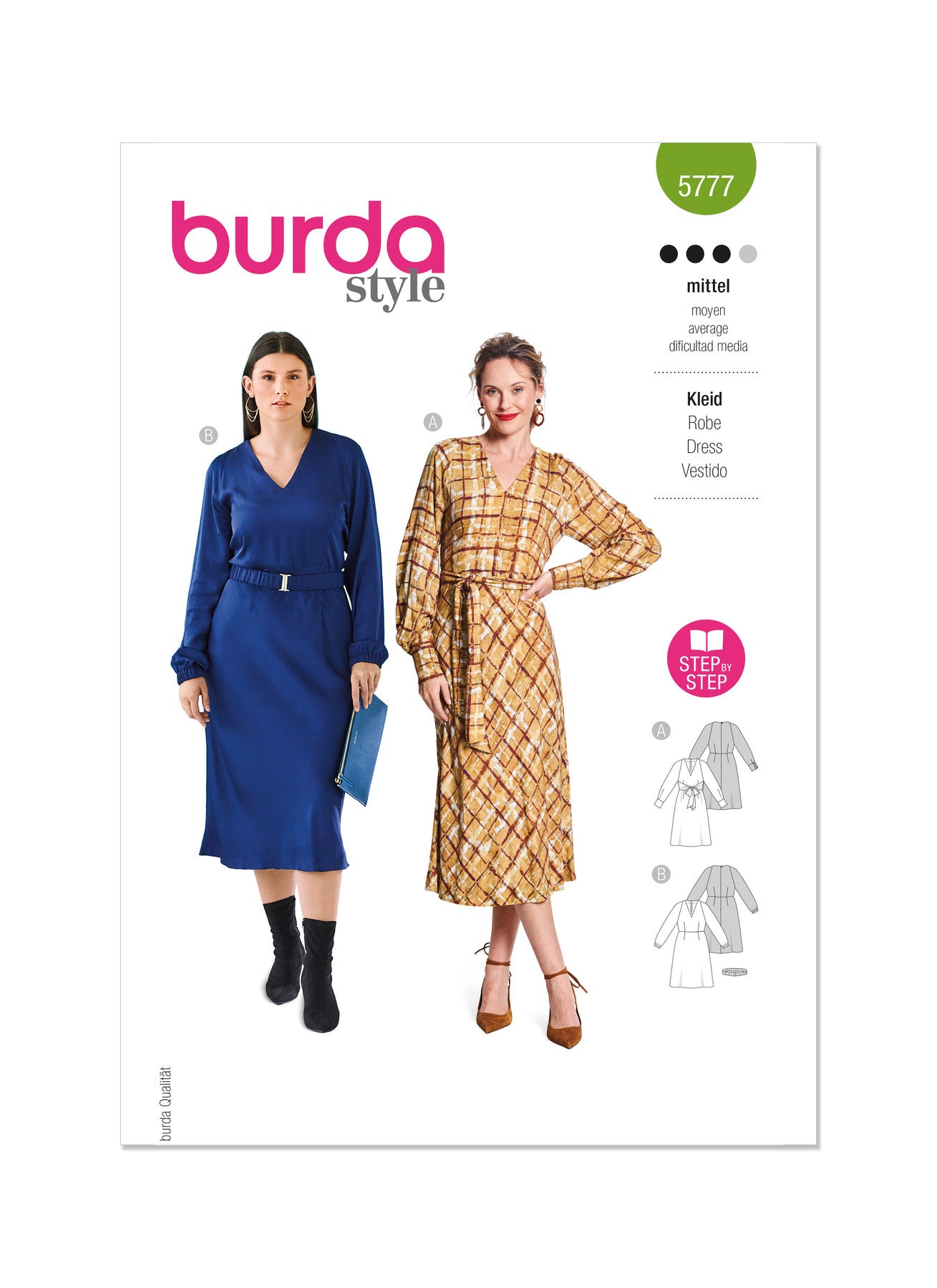 Burda, 5777, Misses Dresses