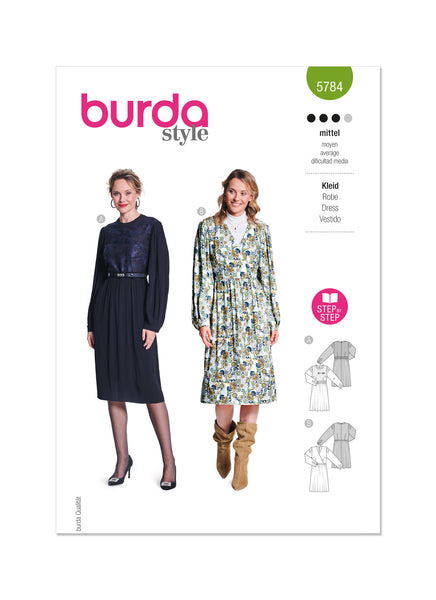 Burda, 5784, Misses Dress