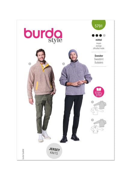 Burda, 5791, Men's Top