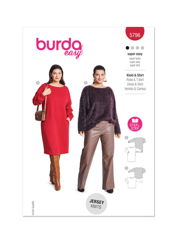 Burda, 5796, Misses Dress and Top