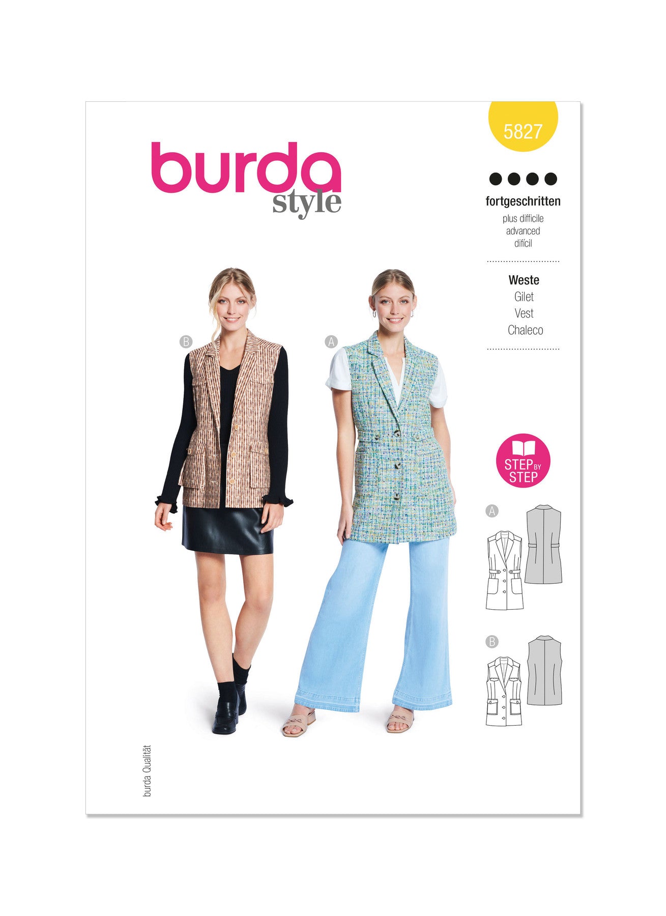 Pattern, Burda, 5827 Misses Vest