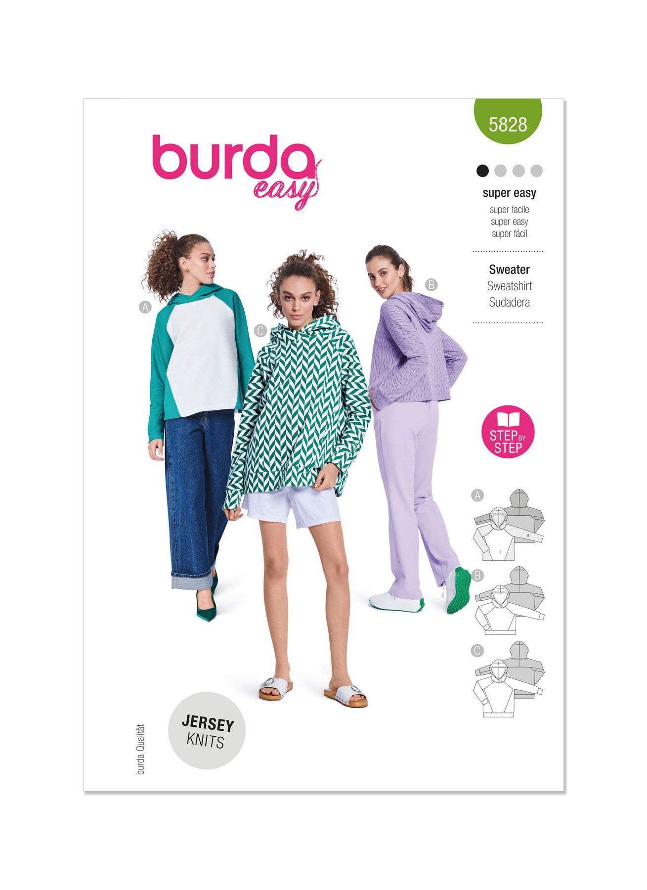 Pattern, Burda, 5828 Misses Sweater