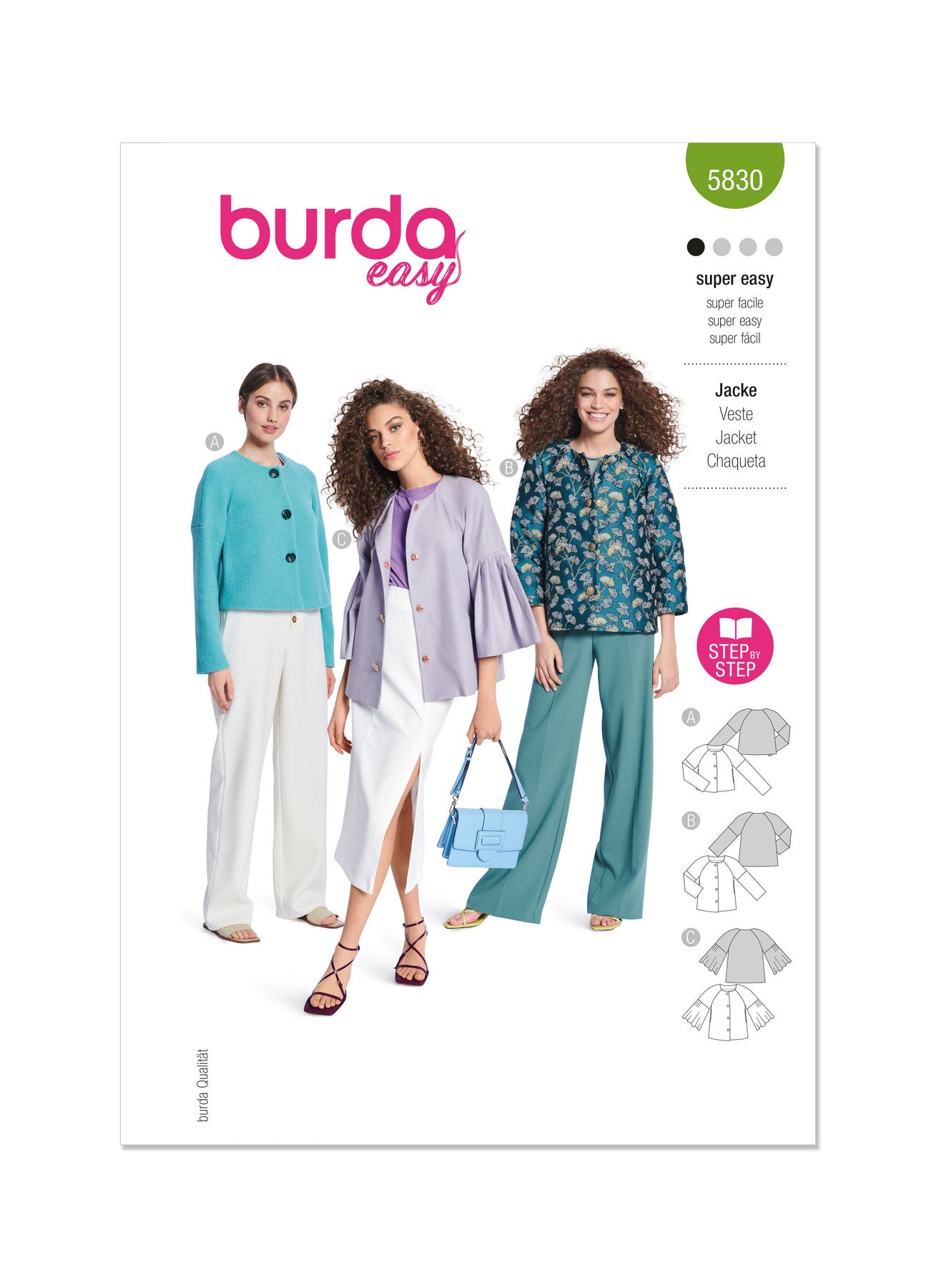 Pattern, Burda, 5830 Misses Jacket