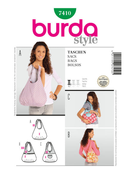 Pattern, Burda, 7410, Bags