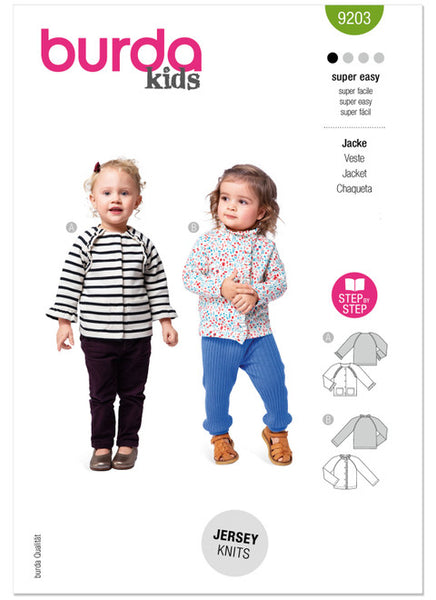Pattern, Burda, 9203 Children's Jackets