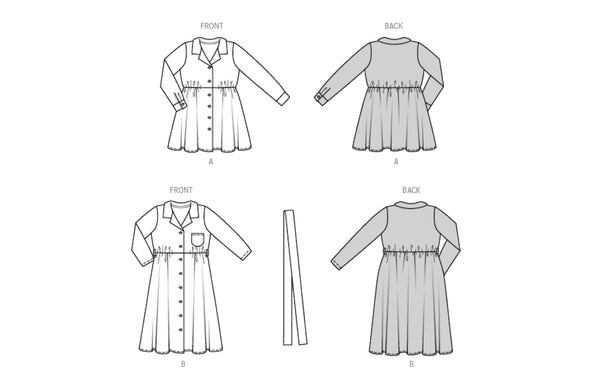 Pattern, Burda, 9206 Children's Dresses