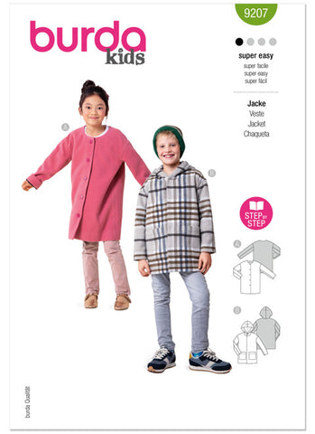 Pattern, Burda, 9207 Children's Coats