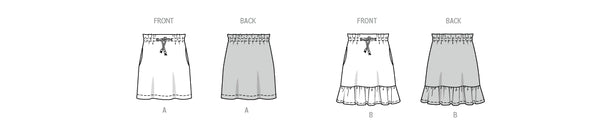 Pattern, Burda, 9210 Children's Mini Skirts